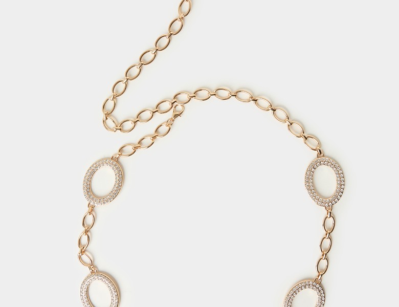 Ceinture Chaîne — Strass Ovales