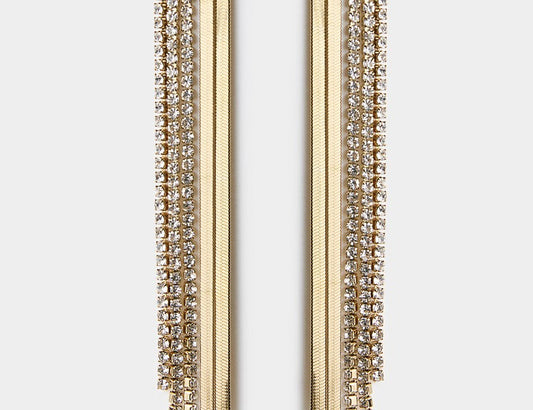 Boucles d'Oreilles Nœud — avec Strass