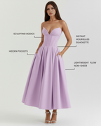 Amalfi Violet — Corset Occasion Dress in Purple