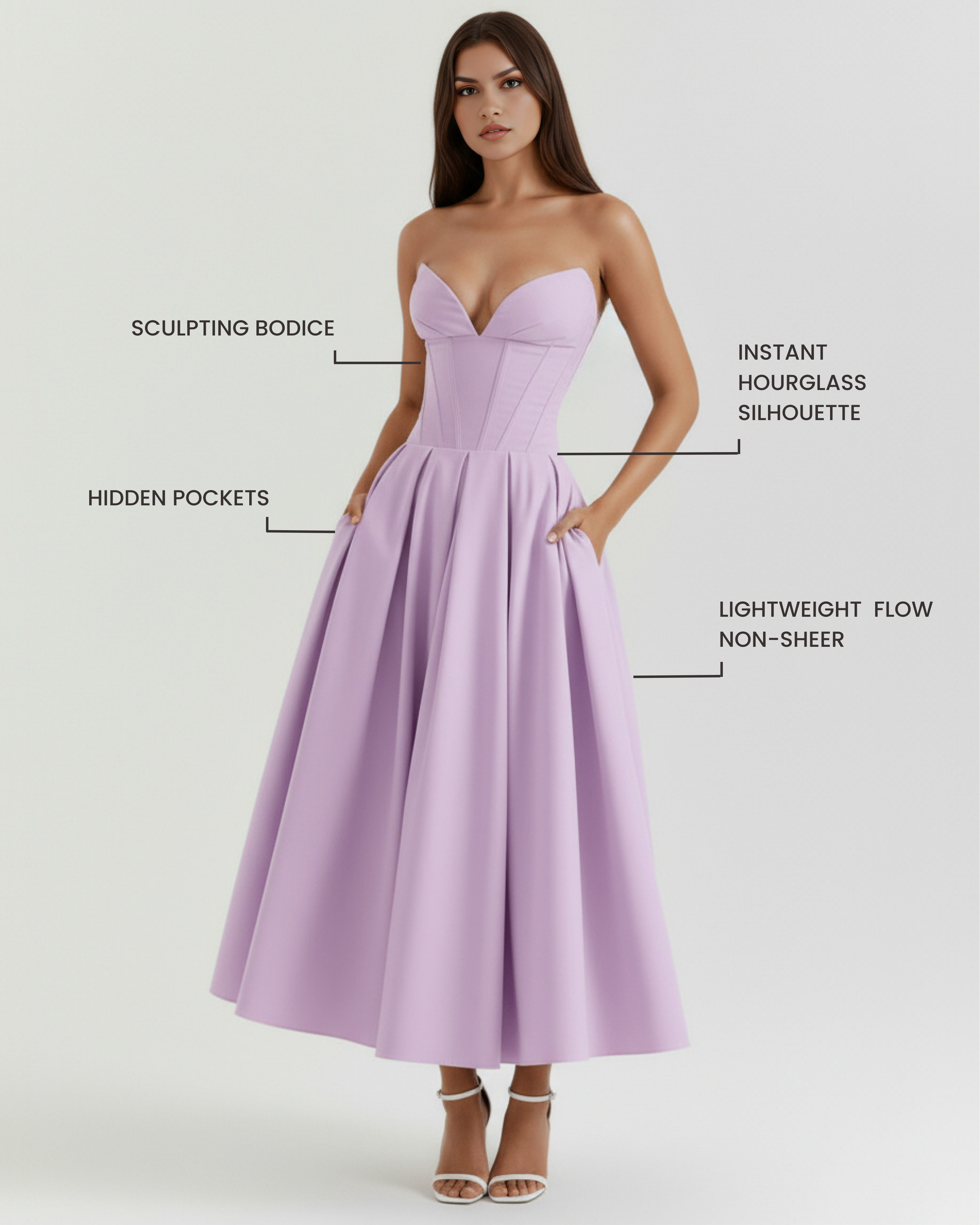Amalfi Violet — Corset Occasion Dress in Purple