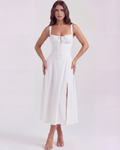 Aurora — White Garden-Party Dress