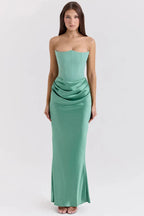 Vera - Elegant Strapless Maxi Dress