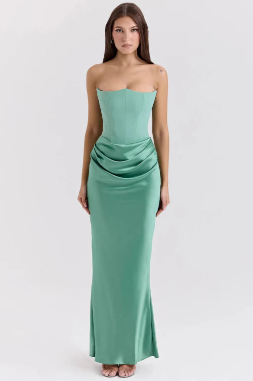 Vera - Elegant Strapless Maxi Dress