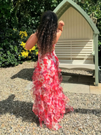 Indigo - Ruffled Floral Dress