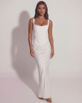 Eleonora — White Corset Maxi Dress