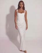 Eleonora — White Corset Maxi Dress
