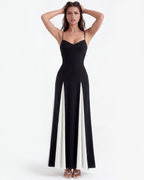 Porto Fino — Black & White A-Line Dress