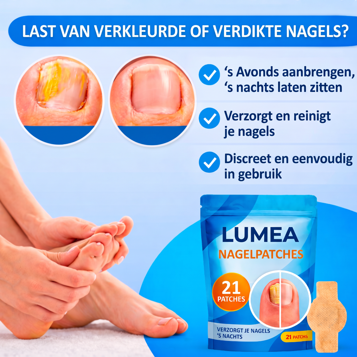 LUMEA™ Nagelpatches voor verkleurde en verdikte nagels