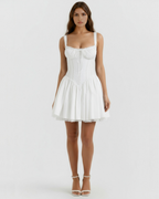 Luna — Romantic Mini Dress in White