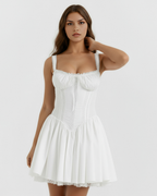 Luna — Romantic Mini Dress in White