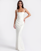 Adrienne — Satin Corset Maxi Dress