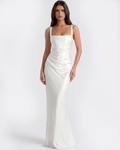 Adrienne — Satin Corset Maxi Dress
