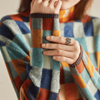 Bethany — Patchwork Roll-Neck Jumper