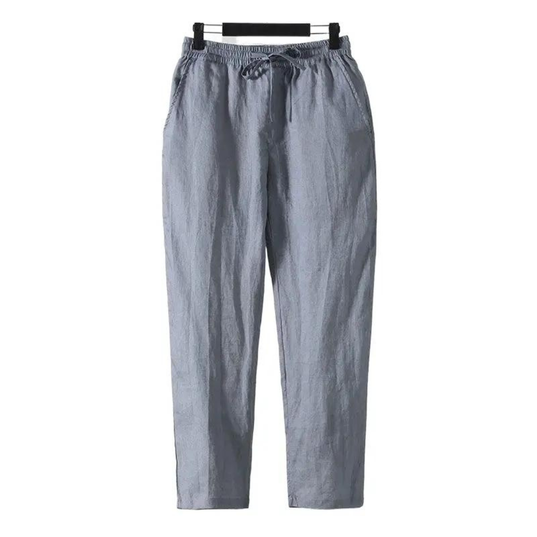 Fez - Linen Trousers (Straight Cut)