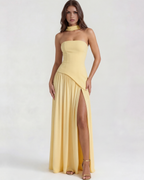 Serena — Buttery Yellow Maxi Dress