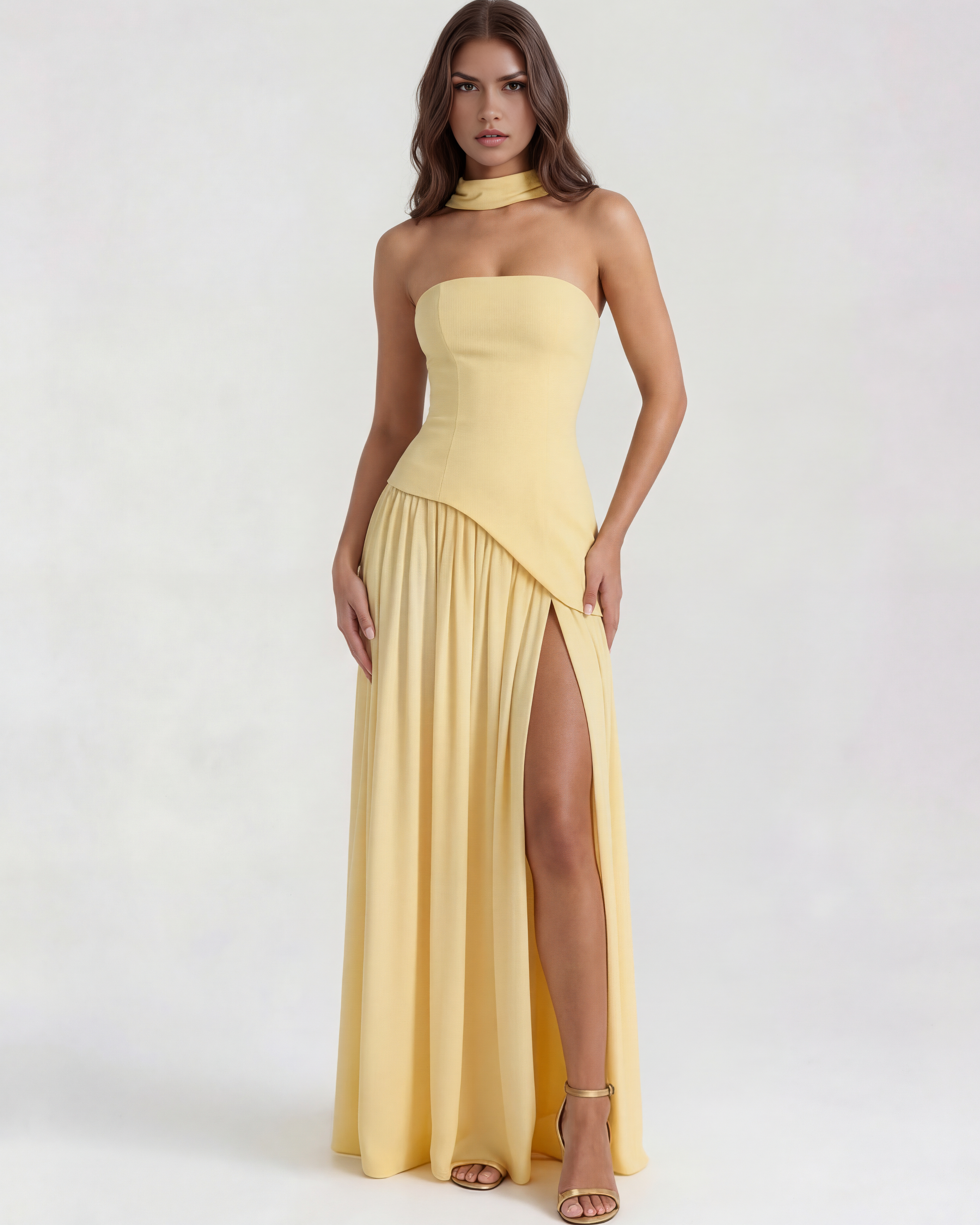 Serena — Buttery Yellow Maxi Dress