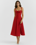 Aurora — Red Garden-Party Dress