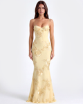 Nefertiti — Buttercup Yellow Maxi Dress