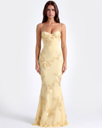 Nefertiti — Buttercup Yellow Maxi Dress