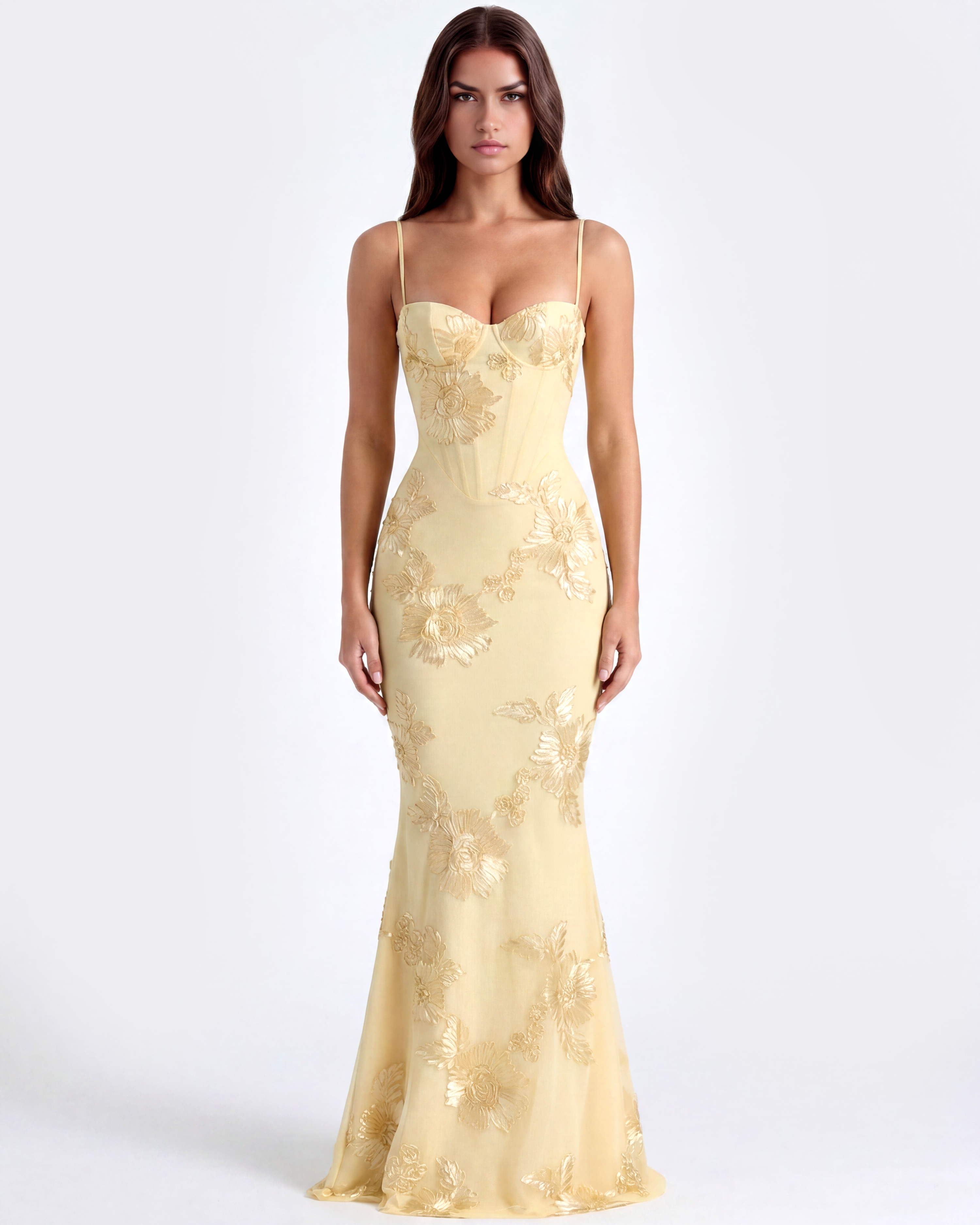 Nefertiti — Buttercup Yellow Maxi Dress