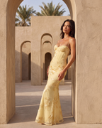 Nefertiti — Buttercup Yellow Maxi Dress