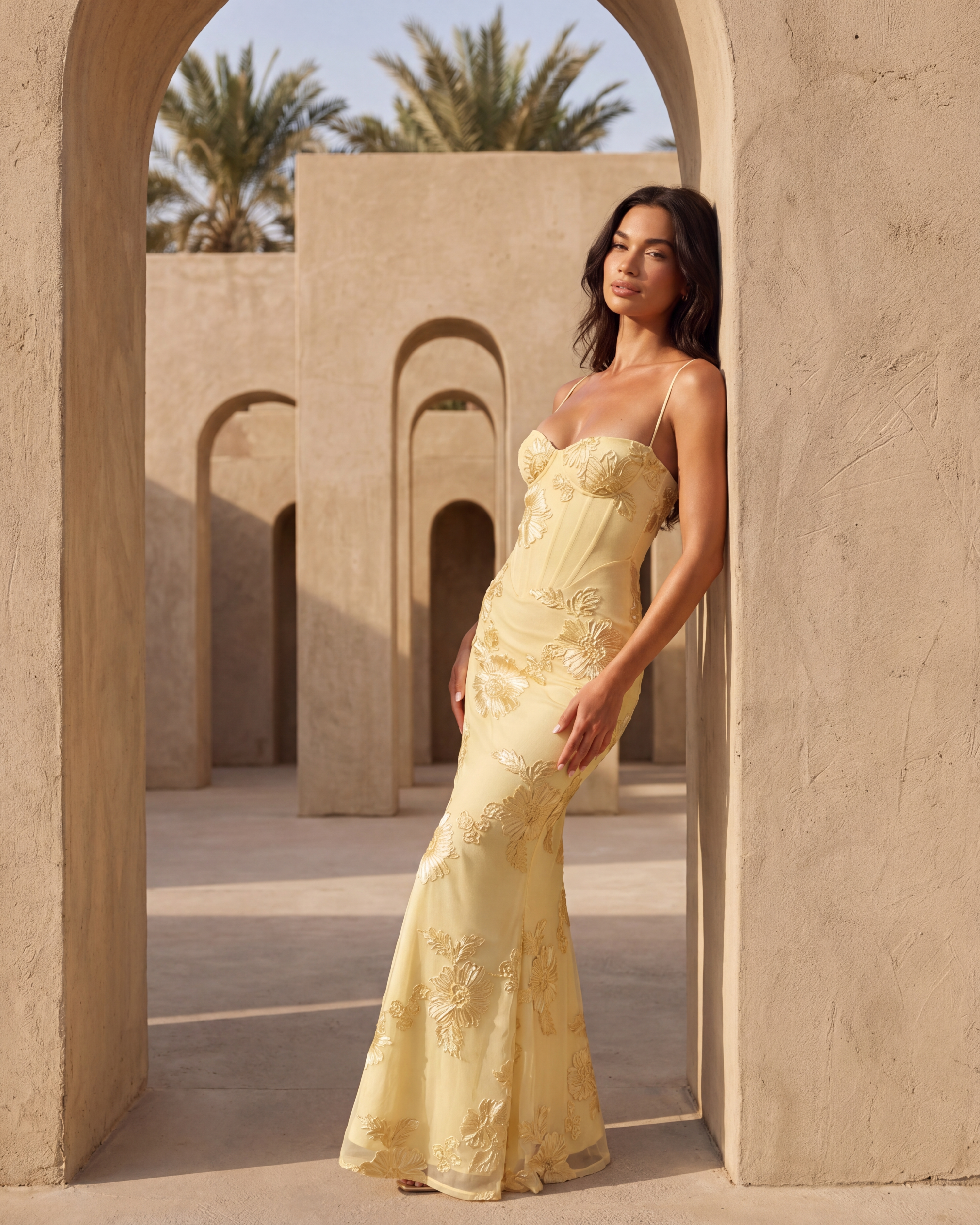 Nefertiti — Buttercup Yellow Maxi Dress