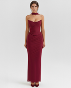 Malu — Burgundy Maxi Dress