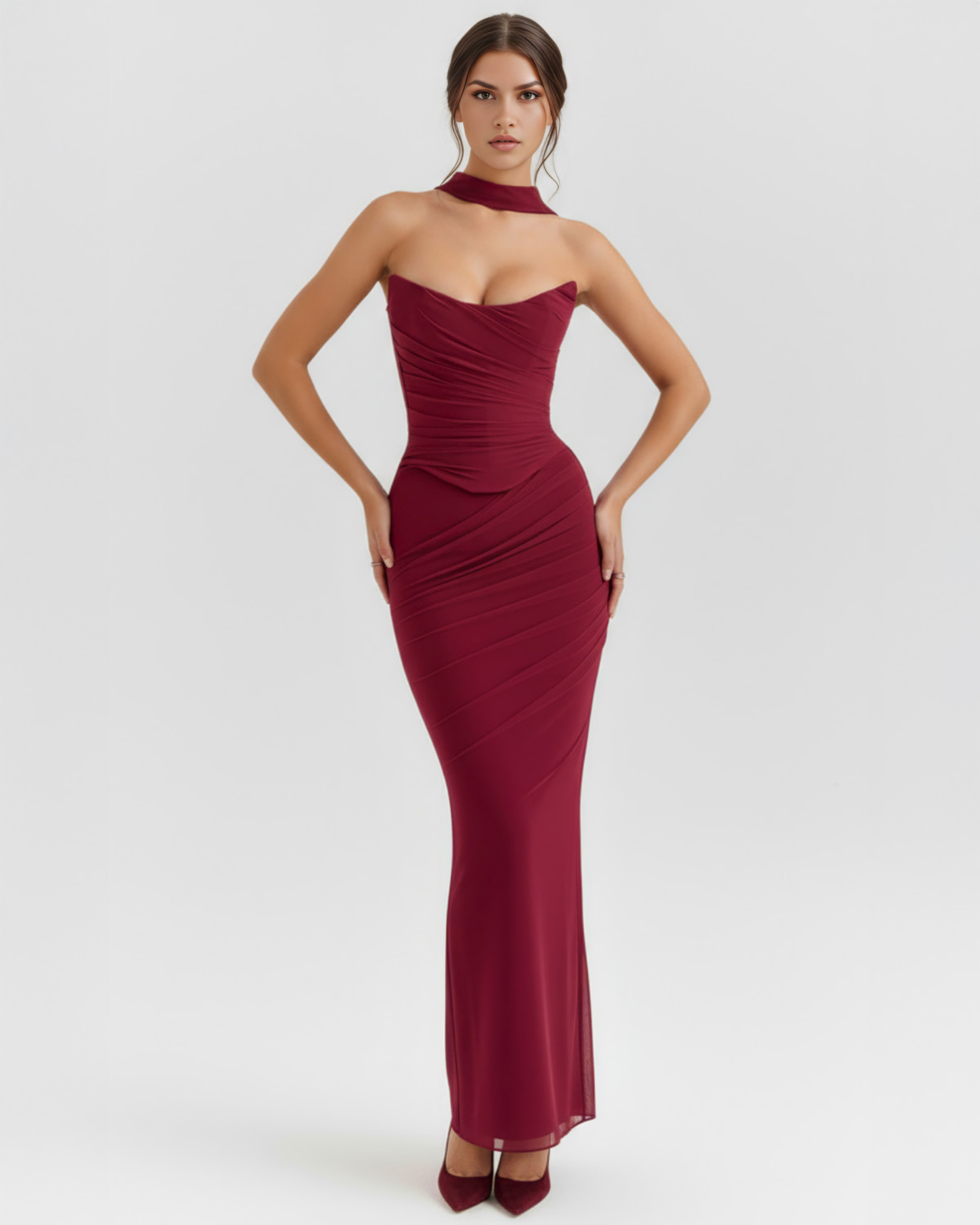 Malu — Burgundy Maxi Dress