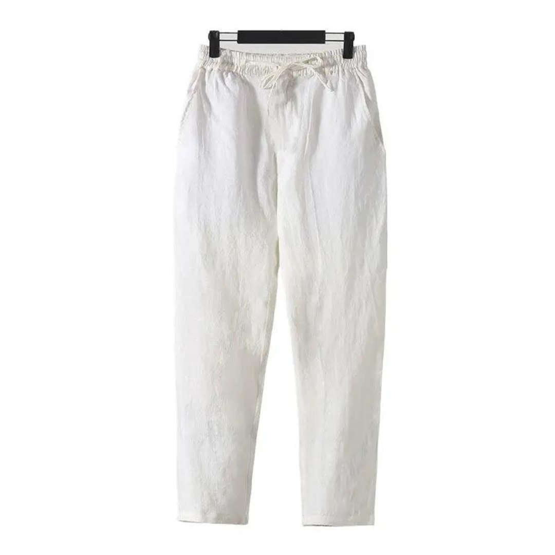 Fez - Linen Trousers (Straight Cut)