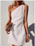 Georgia - One-Shoulder Cocktail Mini Dress