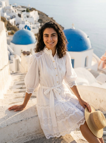 Robe Ithaki — Blanche Broderie Anglaise