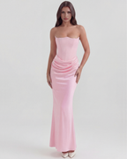 Rosalind — Boned Corset Dress in Pink