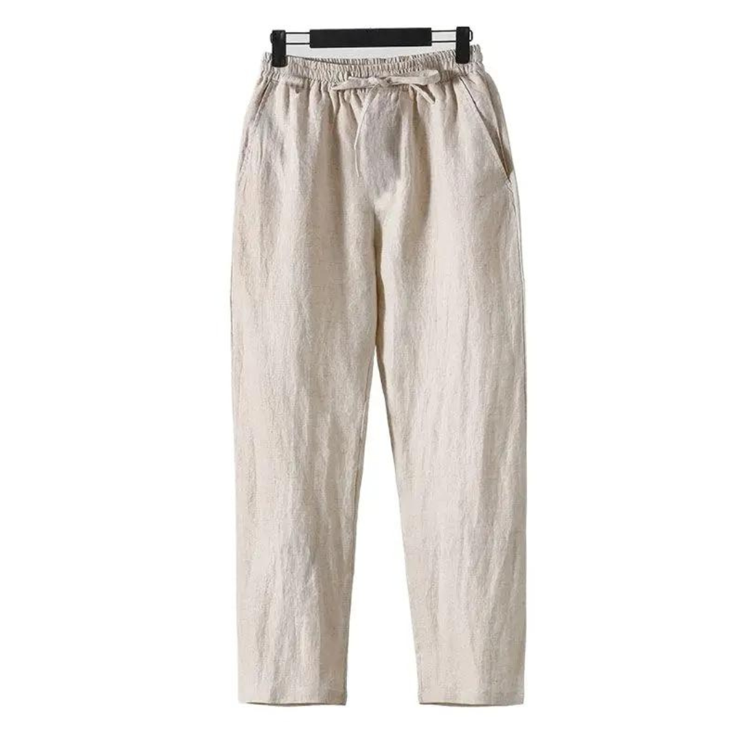 Fez - Linen Trousers (Straight Cut)