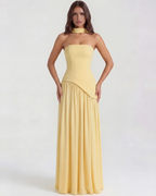 Serena — Buttery Yellow Maxi Dress