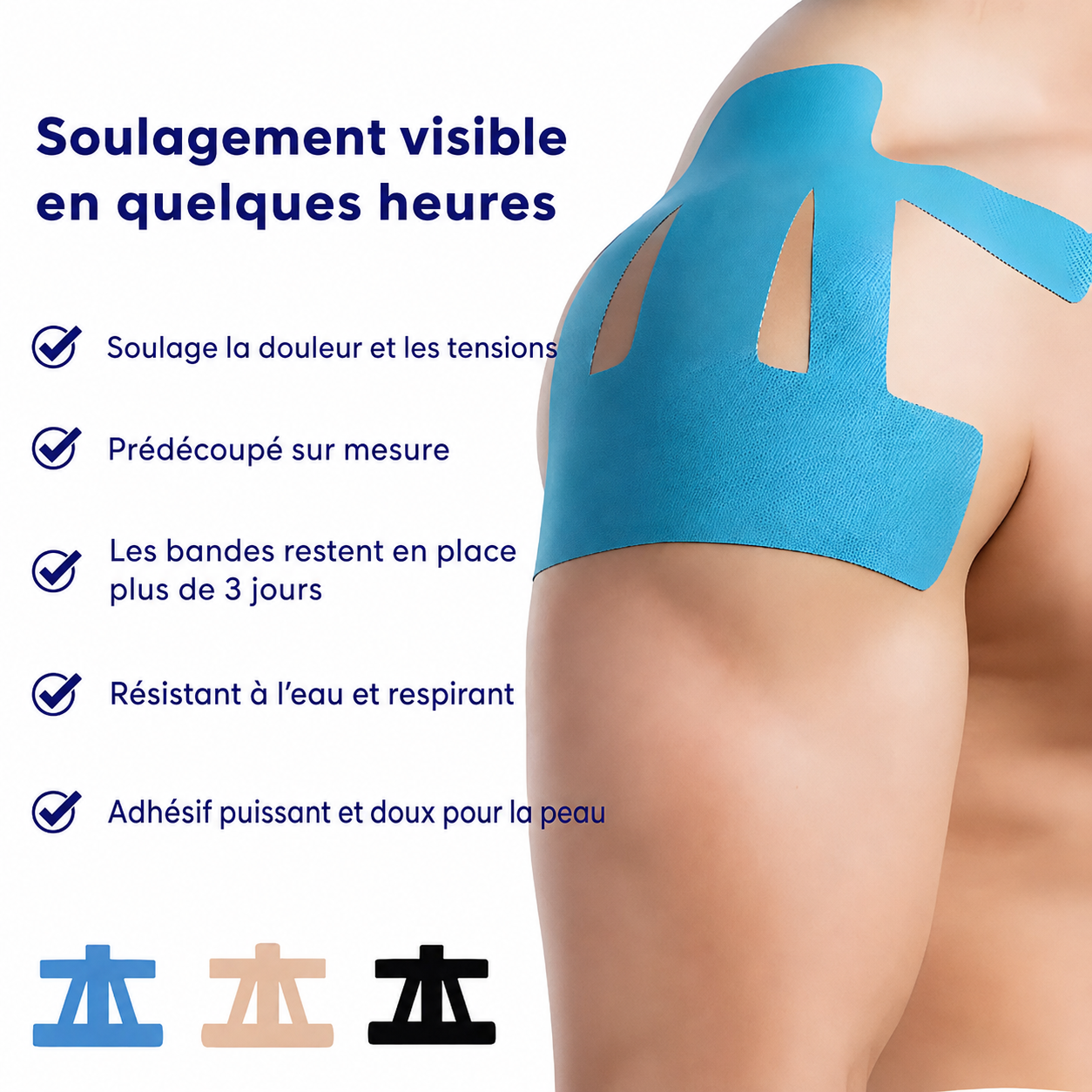 TAPEX™ – Bande de kinésiologie pour l’épaule
