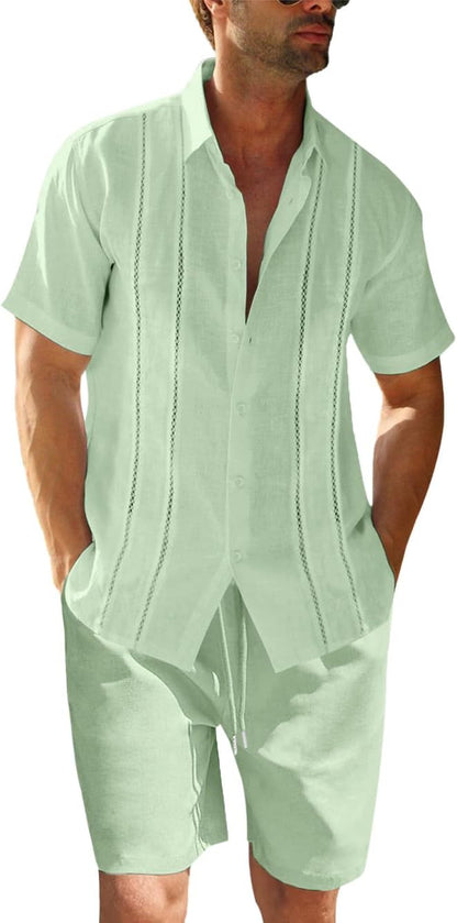 Ensemble Positano — Chemise Boutonnée & Short en Lin