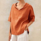 Kate — Women's Linen V-Neck Shirt