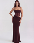 Valeria — Burgundy Lace Maxi Dress