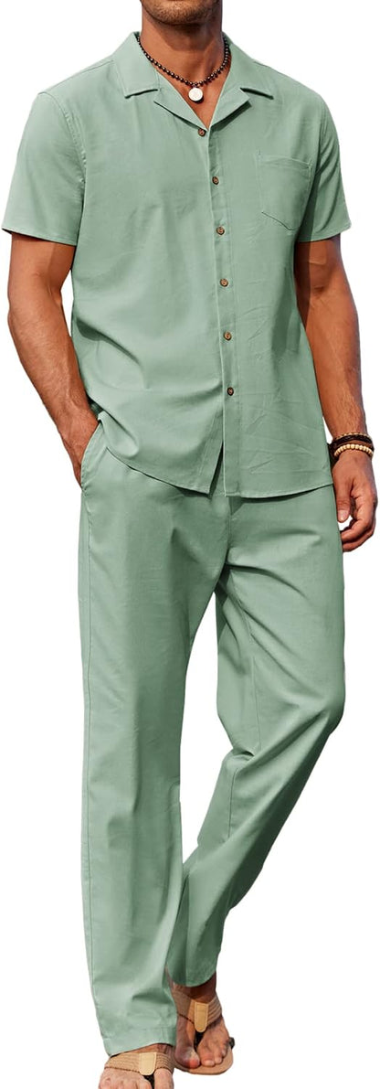 Ensemble Portofino — Chemise & Pantalon d'Été