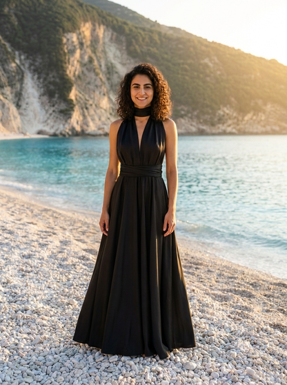 Robe Kefalonia — Satin Noir