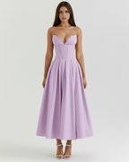 Amalfi Violet — Corset Occasion Dress in Purple