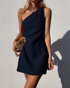 Georgia - One-Shoulder Cocktail Mini Dress