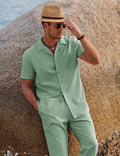 Ensemble Portofino — Chemise & Pantalon d'Été