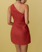 Georgia - One-Shoulder Cocktail Mini Dress