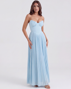 Siena — Light Blue Georgette Maxi Dress