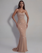 Lumina — Crystal-Embellished Tulle Maxi Dress
