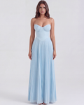 Siena — Light Blue Georgette Maxi Dress