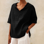 Kate — Women's Linen V-Neck Shirt