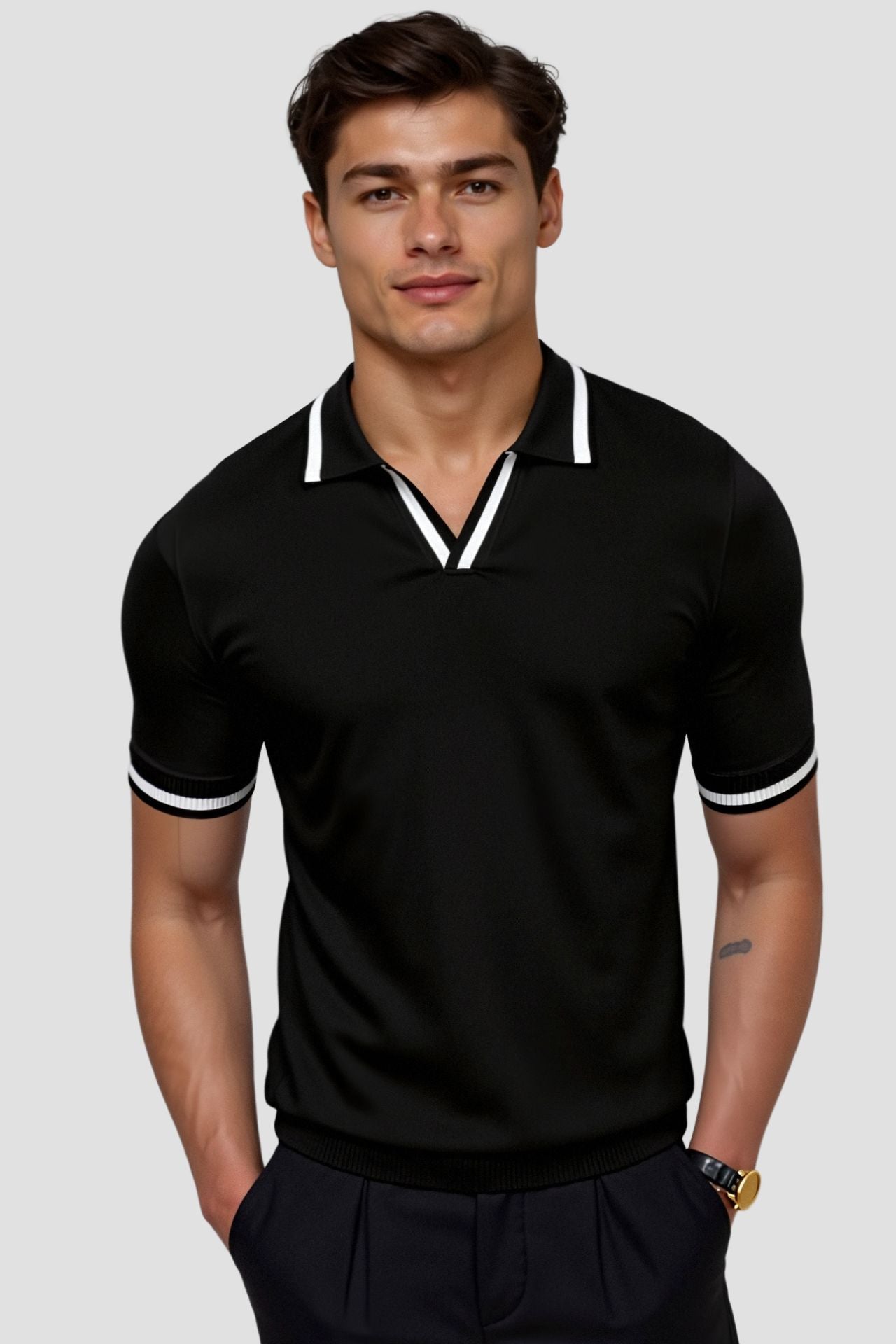 NOBA Contrast Slim Fit Polo