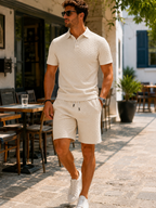 Élias™ | Elegant Polo & Shorts Set
